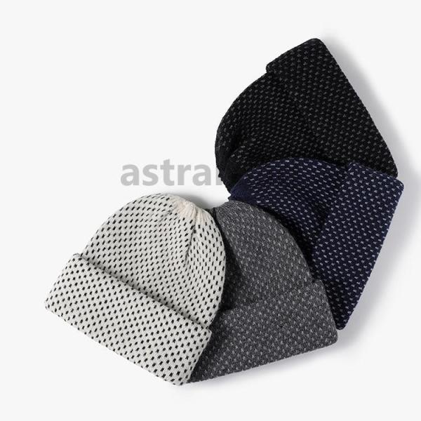 ニット帽 ワッチ ワッチキャップ キッズ レディース メンズ 帽子 ダブルニット ドット 秋冬 防寒