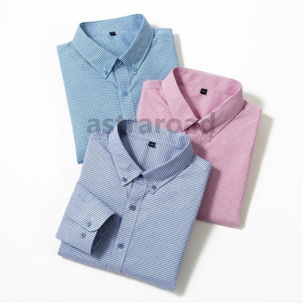 ボタンダウンシャツ チェック カジュアルシャツ トップス ビジネス 通勤 30代 40代 50代 メ...