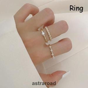 3点セット リング 指輪 重ね付け アクセサリー アクセ リング ゴールド おしゃれ｜astraroad