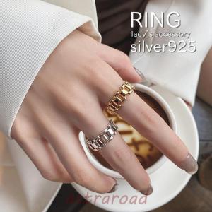リング 指輪 時計 チェーン フリーサイズ シルバー925 金属アレルギー オープンリング 安い｜astraroad
