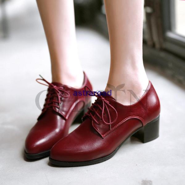 レースアップローファーレディースローファーパンプス 学生 女子 入学式パンプス痛くないフラット レー...