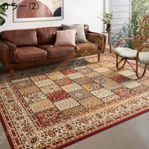 爆買 ペルシャ絨毯風 ペルシャ柄 洗える ラグ...の詳細画像2