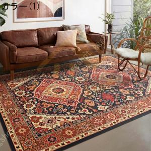 爆買 ペルシャ絨毯風 ペルシャ柄 洗える ラグ...の詳細画像5