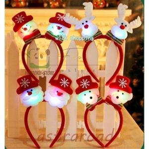 クリスマス サンタさん 光るカチューシャ おもちゃ クリスマスツリー 飾り 光るおもちゃ ギフト4点入 雑貨 可愛い装飾品 小物 髪飾景品玩具 不良返品不可｜astraroad
