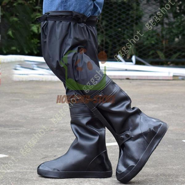 折りたたん ロング レインブーツ 防水 撥水 靴 PVC メンズ レディース靴 レインシューズ ウェ...