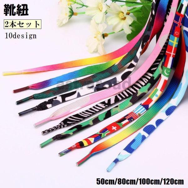 靴紐 くつひも 2本セット 左右セット 1足分 50cm 80cm 100cm 120cm 男女兼用...