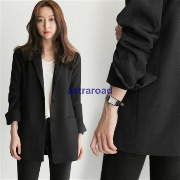 テーラードジャケット レディース スーツ 卒業式 ゆったり 黒 おしゃれ 春 秋 アウター フォーマ...