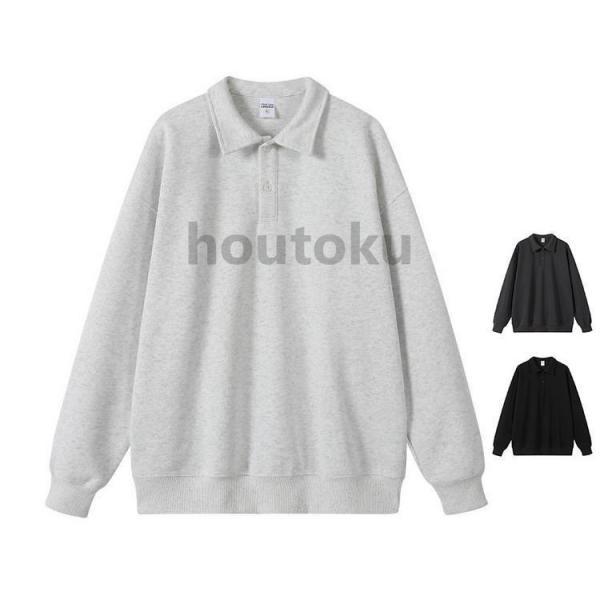 ポロシャツ メンズ 長袖 polo トップス 長袖ポロ 秋服 無地 コットン 30代 40代 50代...