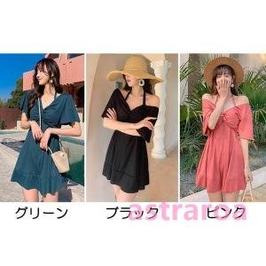 爆買 水着 ワンピース レディース オールイン...の詳細画像4