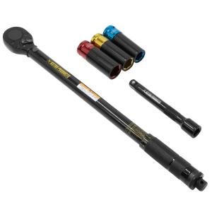 1/2DR プリセット トルクレンチ セット グロスブラック (限定)【わけあり品】 | 黒 トルク 締付 タイヤ交換 メンテ 整備 工具 車 バイク【アストロプロダクツ】