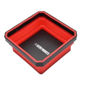 AP シリコーン折畳マグネットトレー レッド | マグネットトレー