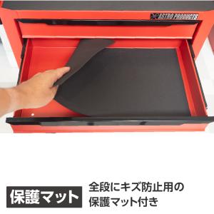 ミニキャビネット 2段 ドア付き マットブラッ...の詳細画像5