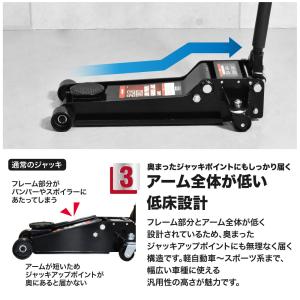 3.0TON 低床ガレージジャッキ GJ142...の詳細画像5