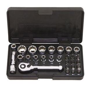 SIGNET 22038 1/4DR スプラインソケット&amp;ビットセット 28PC【シグネット】