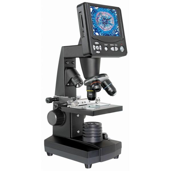 Bresser LCDデジタル顕微鏡 3.5インチ液晶搭載 50-500倍 500万画素 撮影可能 ...