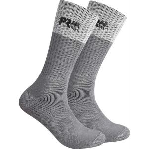 ティンバーランド 靴下 アンダーウェア メンズ Timberland Pro Men's Full Cushion Boot Socks - 2 Pack Grey｜asty-shop2