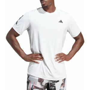 アディダス シャツ トップス メンズ adidas Men's Club 3-Stripe Tennis T-Shirt White/White