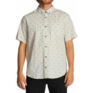 ビラボン シャツ トップス メンズ Billabong Men's All Day Jacquard Woven Button-Down Shirt Cream｜asty-shop2