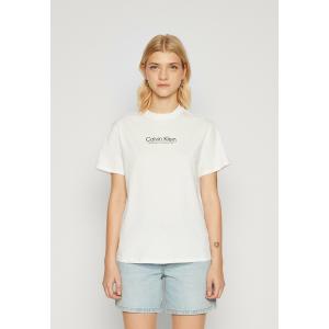 カルバンクライン Tシャツ レディース トップス COORDINATES REGULAR - Print T-shirt - bright white｜asty-shop2