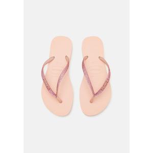 ハワイアナス サンダル レディース シューズ SLIM GLITTER II WOMEN - T-bar sandals - pink｜asty-shop2