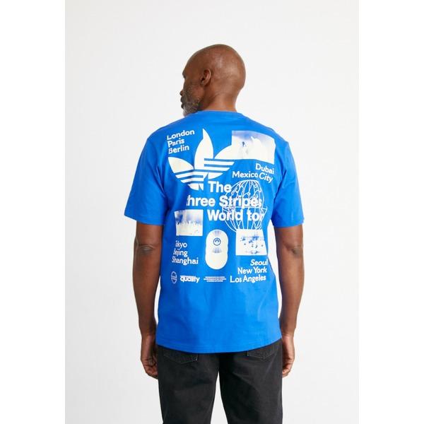 アディダスオリジナルス Tシャツ メンズ TEE - Print T-shirt - blue トッ...