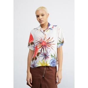 オベイ シャツ レディース トップス FLOWERS - Button-down blouse - unbleached multi｜asty-shop2