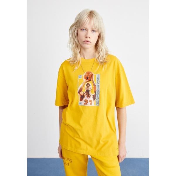 ジョーダン Tシャツ レディース トップス TEE - Print T-shirt - yellow...