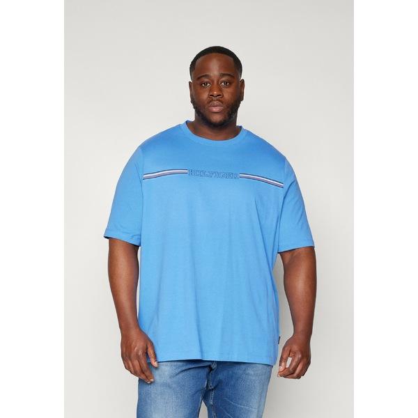 トミー サンダル メンズ STRIPE CHEST - Print T-shirt - blue s...