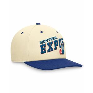 ナイキ 帽子 アクセサリー レディース Men's Cream/Blue Montreal Expos Rewind Cooperstown Collection Performance Snapback Hat Coconrush｜asty-shop2