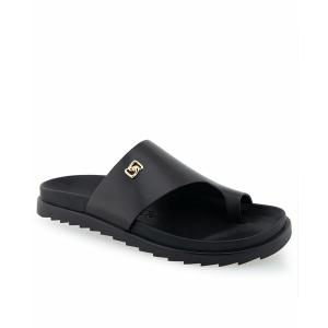 エアロソールズ サンダル シューズ レディース Women's Laurel Ornamented Sandals Black Leather｜asty-shop2