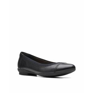 クラークス サンダル シューズ レディース Women's Collection Sara Bay Flats Black Leather｜asty-shop2