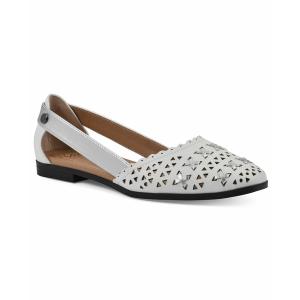 ホワイトマウンテン サンダル シューズ レディース Women's Nobler Casual Flats White Silver Smooth｜asty-shop2