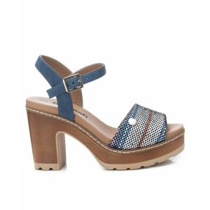 キシタイ サンダル シューズ レディース Women's Heeled Platform Sandals  By XTI Open blue｜asty-shop2