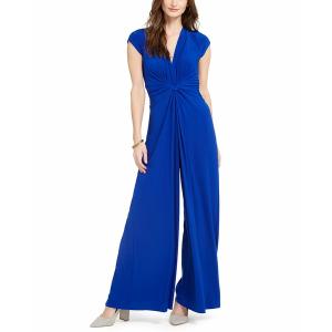 ヴィンスカムート カジュアルパンツ ボトムス レディース Twist-Front Plunge Jumpsuit Cobalt｜asty-shop2