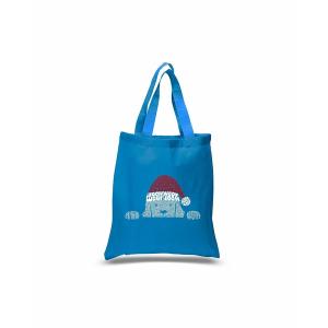 エルエーポップアート トートバッグ バッグ レディース Christmas Peeking Dog - Small Word Art Tote Bag Sapphire｜asty-shop2