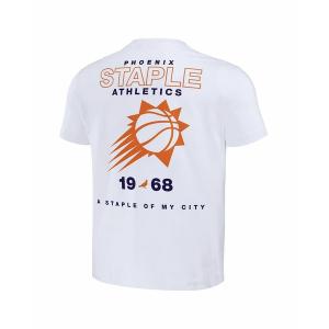 ステイプル Tシャツ トップス レディース Men's NBA x White Distressed Phoenix Suns Home Team T-shirt White｜asty-shop2