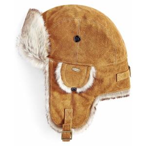 スカラ 帽子 アクセサリー メンズ Men's Faux-Fur Trapper Hat Cognac｜asty-shop2
