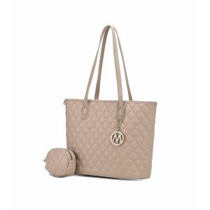 MKFコレクション トートバッグ バッグ レディース Tansy Quilted Women's Tote Bag with Pouch by Mia K Taupe｜asty-shop2