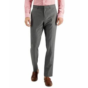 ペリーエリス カジュアルパンツ ボトムス メンズ Men's Slim-Fit Non-Iron Performance Stretch Heathered Dress Pants Alloy｜asty-shop2