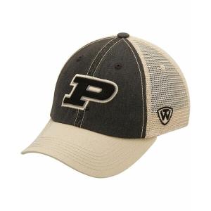 トップ・オブ・ザ・ワールド 帽子 アクセサリー レディース Men's Black and Tan Purdue Boilermakers Offroad Trucker Hat Black, Tan