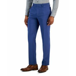 ペリーエリス カジュアルパンツ ボトムス メンズ Men's Slim-Fit Tonal Windowpane Dress Pants Blue｜asty-shop2