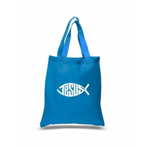 エルエーポップアート トートバッグ バッグ レディース Jesus Fish - Small Word Art Tote Bag Sapphire｜asty-shop2