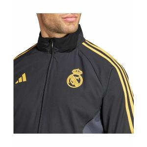 アディダス ジャケット＆ブルゾン アウター メンズ Men's Black Real Madrid 2023/24 Anthem Full-Zip Jacket Black