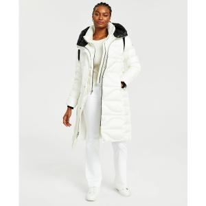 ヴィンスカムート ジャケット＆ブルゾン アウター レディース Women's Belted Quilted Hooded Puffer Coat Pearl｜asty-shop2