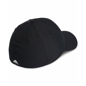 アディダス 帽子 アクセサリー メンズ Men's Release 3 Stretch Fit Logo Embroidered Hat Black/white/grey｜asty-shop2