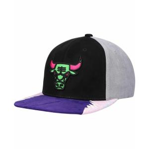 ミッチェル&ネス 帽子 アクセサリー メンズ Men's Black, Pink Chicago Bulls Day 5 Snapback Hat Black, Pink｜asty-shop2