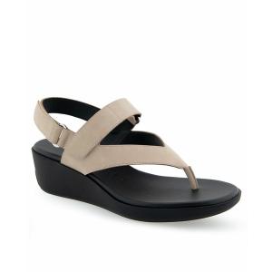 エアロソールズ サンダル シューズ レディース Women's Ilara Wedge Sandals Pale Khaki Faux Nubuck｜asty-shop2