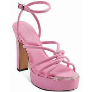 ダナ キャラン ニューヨーク サンダル シューズ レディース Women's Delicia Strappy Knotted Platform Sandals Flamingo｜asty-shop2