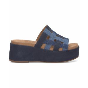 ラッキーブランド サンダル シューズ レディース Women's Ulrich Strappy Woven Flatform Wedge Sandals Denim Suede｜asty-shop2