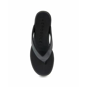 エアロソールズ サンダル シューズ レディース Women's Isha Wedge Sandals Black Polyurethane｜asty-shop2